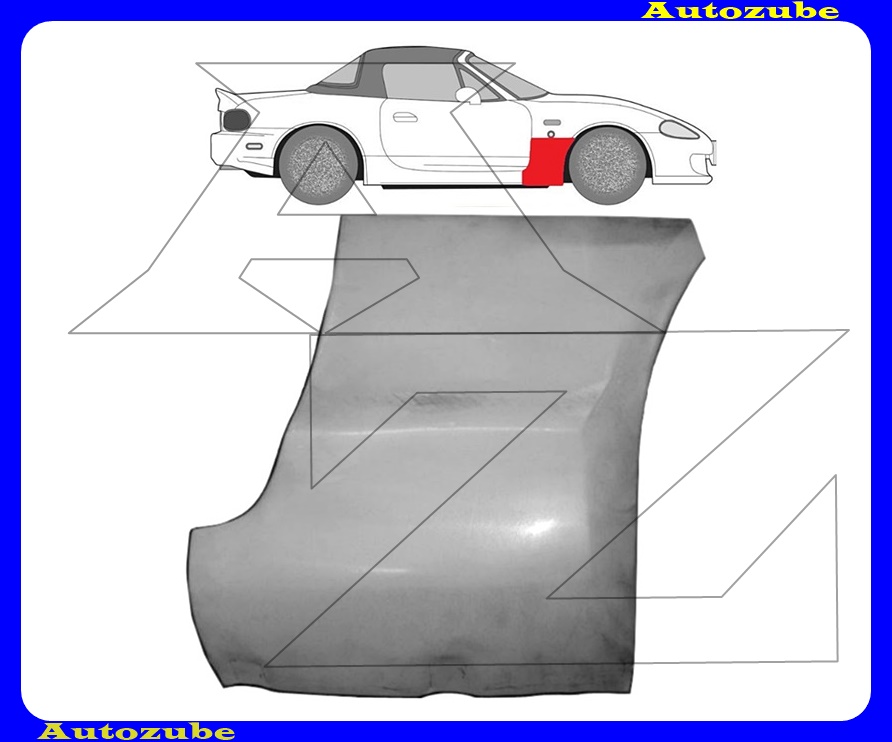 Első sárvédő hátsó rész jobb (külső javítólemez) {POTRYKUS} Első sárvédő hátsó rész jobb (külső javítólemez) {POTRYKUS}