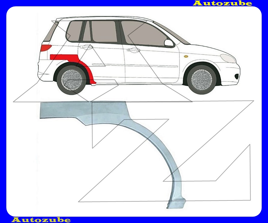 Hátsó sárvédő javítóív jobb {KLOKKERHOLM} Hátsó sárvédő javítóív jobb {KLOKKERHOLM}