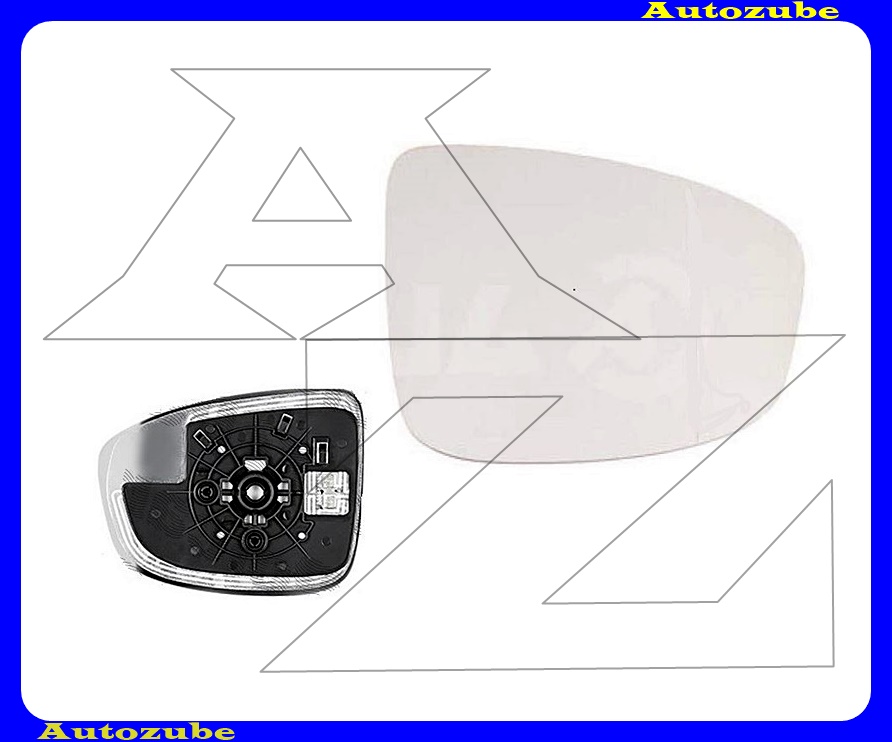 Visszapillantó tükörlap jobb, fűthető-domború (tartólappal) Visszapillantó tükörlap jobb, fűthető-domború (tartólappal)