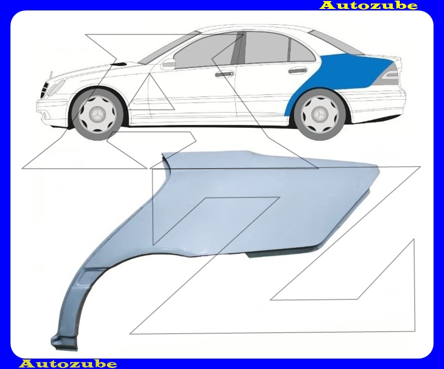 Hátsó sárvédő javítóív bal 