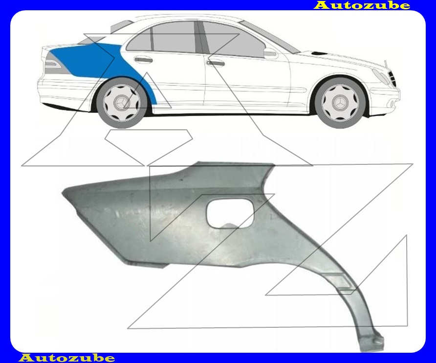 Hátsó sárvédő javítóív jobb 