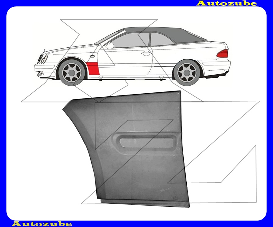 Első sárvédő hátsó rész bal (külső javítólemez) {POTRYKUS} Első sárvédő hátsó rész bal (külső javítólemez) {POTRYKUS}