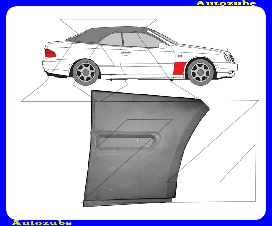 Első sárvédő hátsó rész jobb (külső javítólemez) {POTRYKUS} Első sárvédő hátsó rész jobb (külső javítólemez) {POTRYKUS}