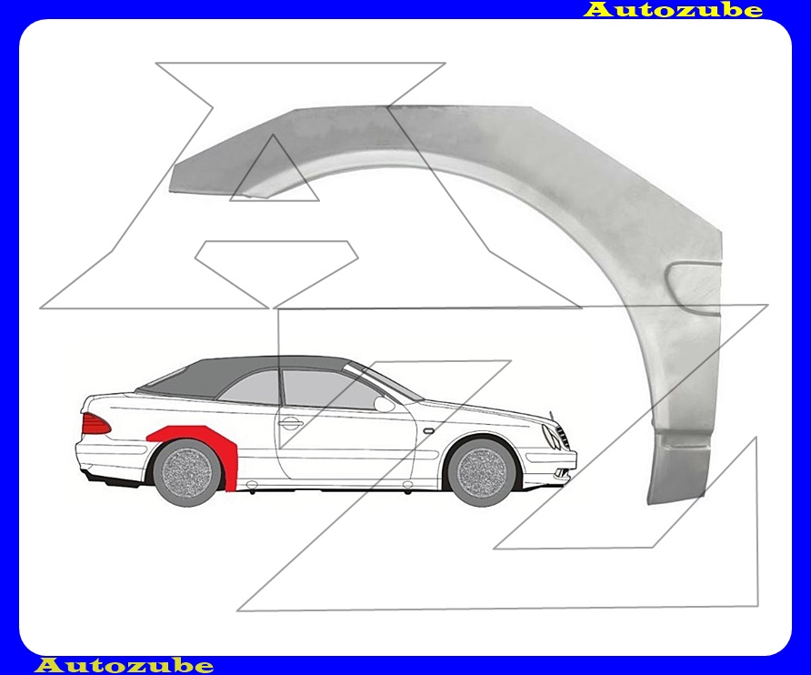 Hátsó sárvédő javítóív jobb {KLOKKERHOLM} Hátsó sárvédő javítóív jobb {KLOKKERHOLM}
