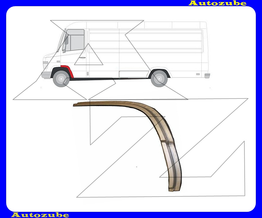 Első sárvédő hátsó rész bal (javítólemez) {POTRYKUS} Első sárvédő hátsó rész bal (javítólemez) {POTRYKUS}