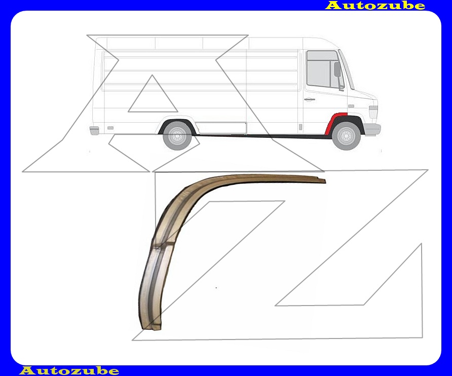 Első sárvédő hátsó rész jobb (javítólemez) {POTRYKUS} Első sárvédő hátsó rész jobb (javítólemez) {POTRYKUS}