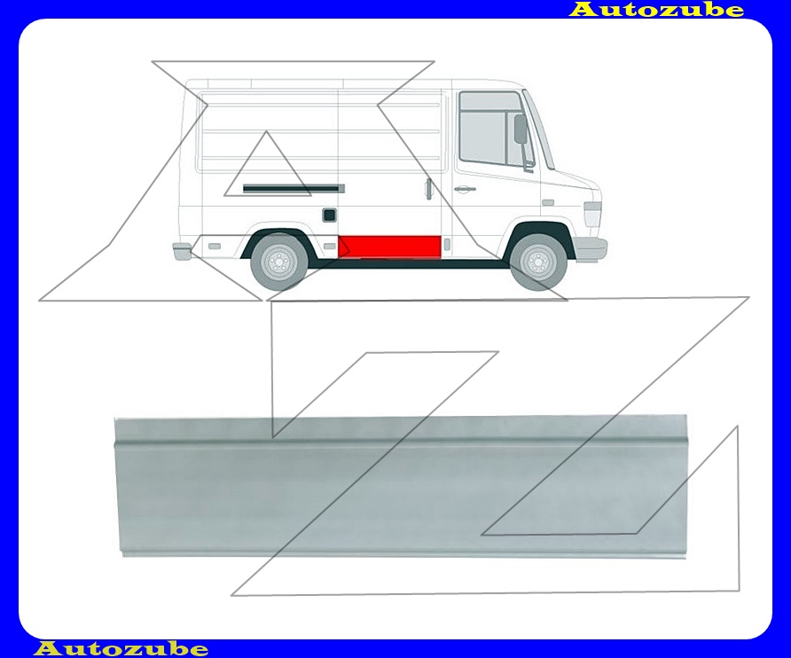 Tolóajtó bortás jobb alsó rész (külső javítólemez) {POTRYKUS} Tolóajtó bortás jobb alsó rész (külső javítólemez) {POTRYKUS}