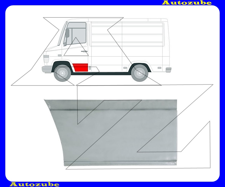 Ajtóborítás bal első alsó rész (külső javítólemez) {POTRYKUS} Ajtóborítás bal első alsó rész (külső javítólemez) {POTRYKUS}