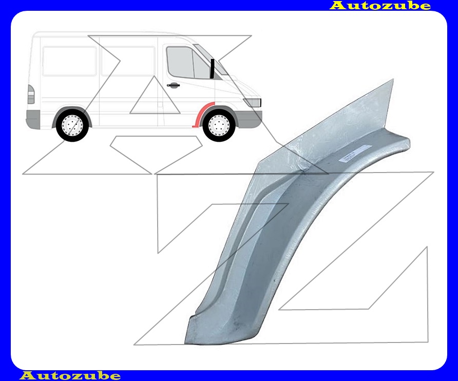 Első sárvédő javítóív hátsó rész jobb (belső javítólemez) Első sárvédő javítóív hátsó rész jobb (belső javítólemez)