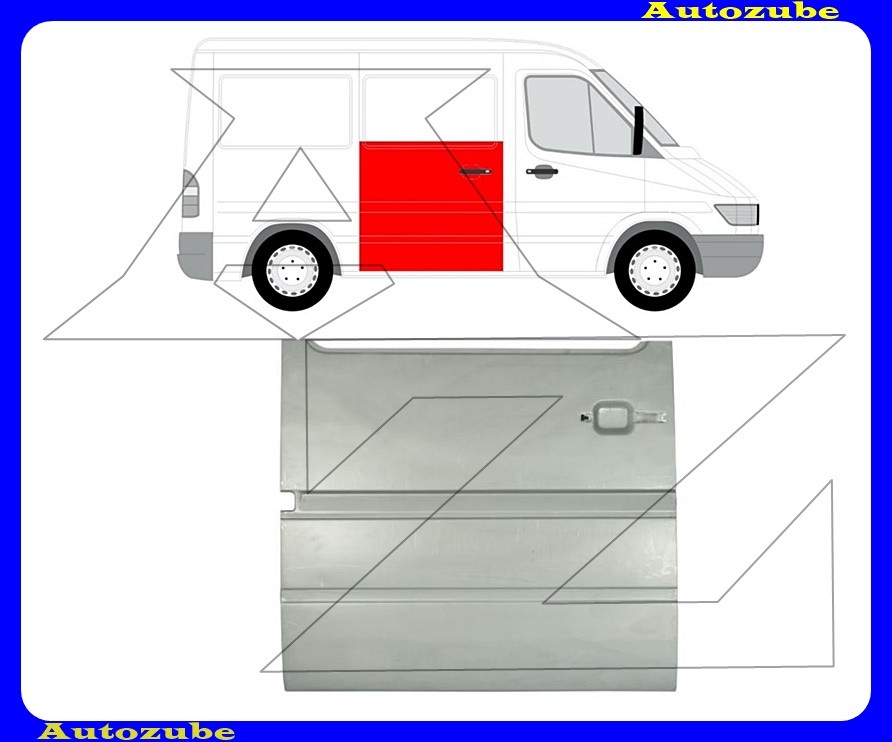 Tolóajtó borítás (üvegig) (külső javítólemez) {POTRYKUS} Tolóajtó borítás (üvegig) (külső javítólemez) {POTRYKUS}