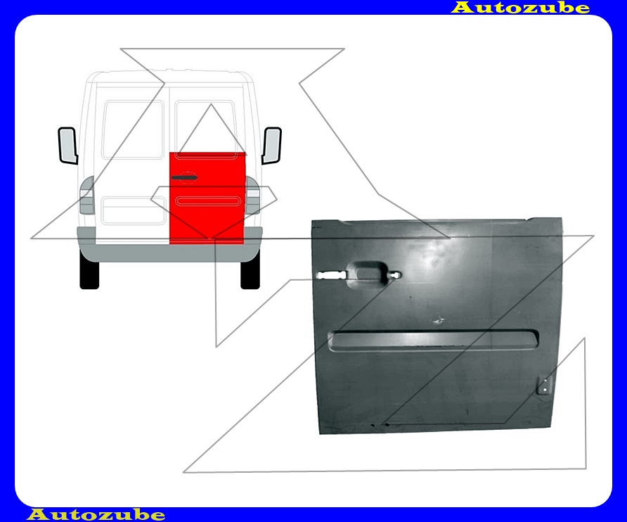 Hátsó ajtóborítás alsó rész jobb (üvegig) (külső javítólemez) {POTRYKUS} Hátsó ajtóborítás alsó rész jobb (üvegig) (külső javítólemez) {POTRYKUS}