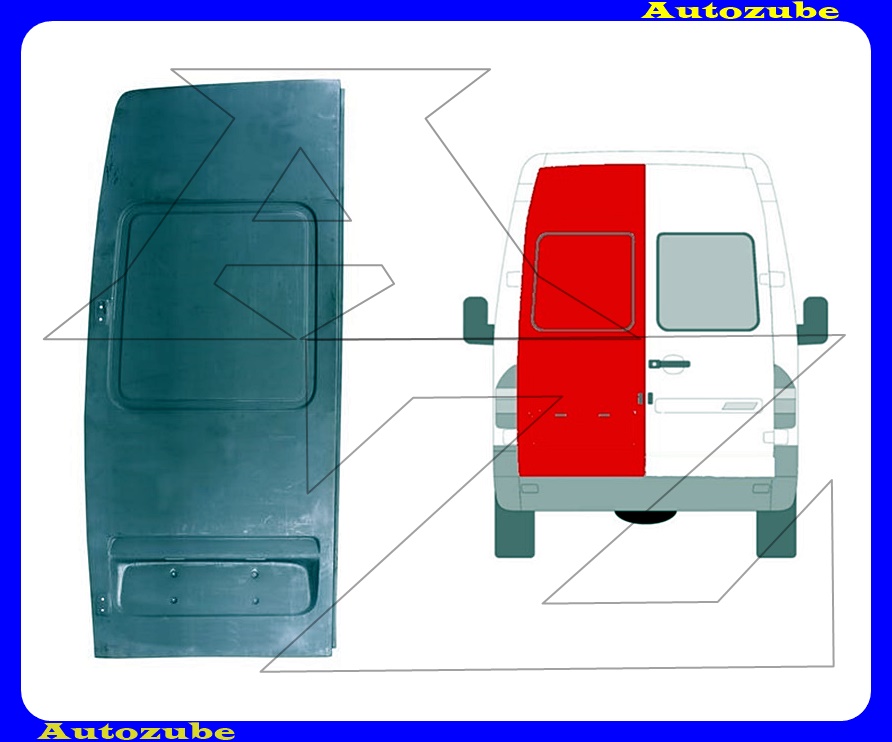 Hátsó ajtóborítás bal (magasított kivitel) (külső javítólemez) {POTRYKUS} Hátsó ajtóborítás bal (magasított kivitel) (külső javítólemez) {POTRYKUS}