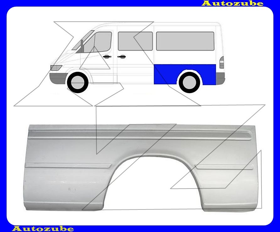 Hátsó sárvédő javítóelem bal Hátsó sárvédő javítóelem bal