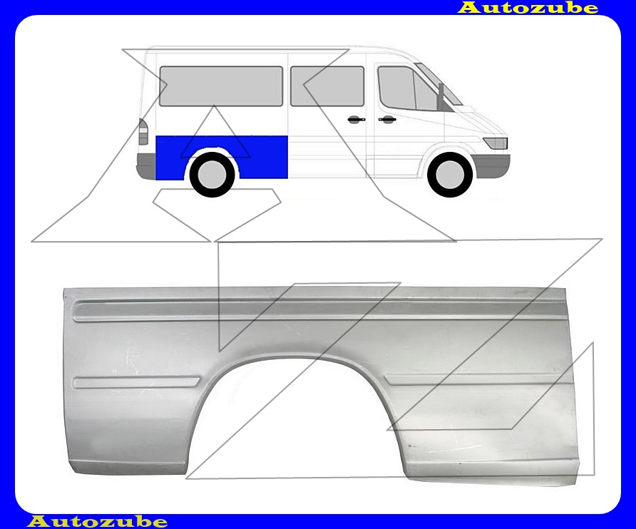 Hátsó sárvédő javítóelem jobb Hátsó sárvédő javítóelem jobb