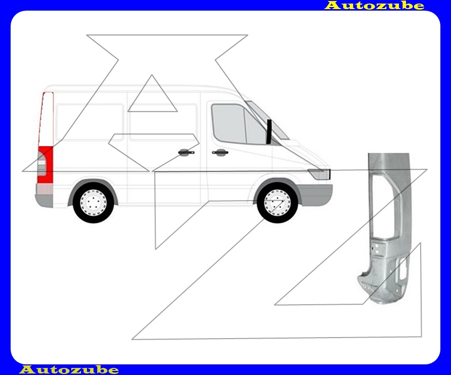 Hátsó saroklemez jobb, lámpa hellyel (980mm) (külső javítólemez) {POTRYKUS} Hátsó saroklemez jobb, lámpa hellyel (980mm) (külső javítólemez) {POTRYKUS}