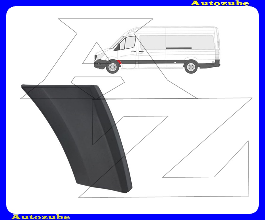 Sárvédő díszléc bal első fekete Sárvédő díszléc bal első fekete