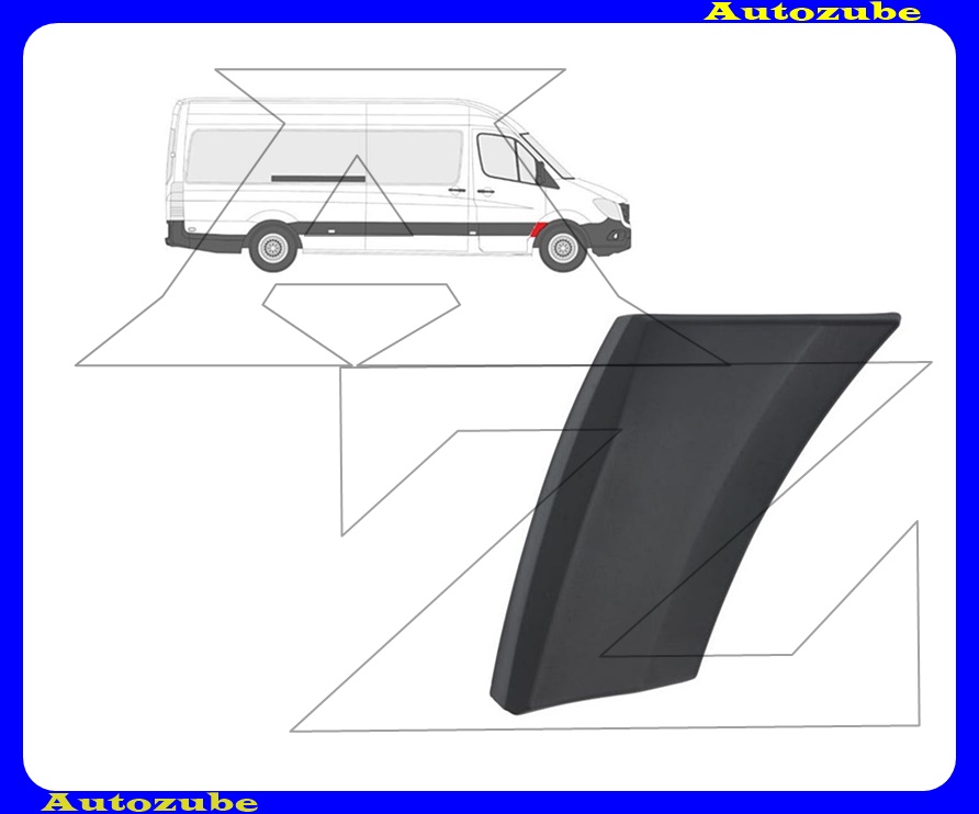 Sárvédő díszléc jobb első fekete Sárvédő díszléc jobb első fekete