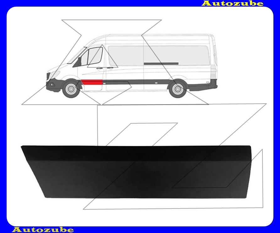 Ajtódíszléc bal első fekete Ajtódíszléc bal első fekete