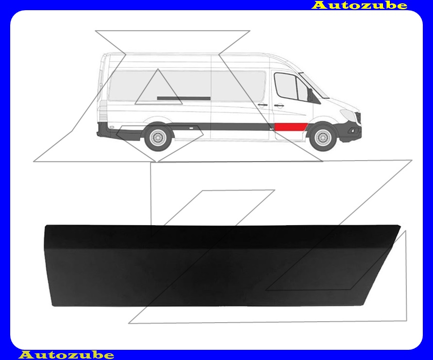 Ajtódíszléc jobb első fekete Ajtódíszléc jobb első fekete