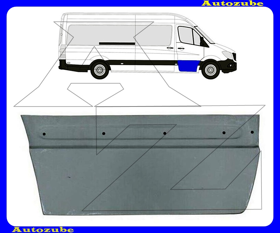 Ajtóborítás jobb első alsó rész (39cm) (külső javítólemez) {KLOKKERHOLM} Ajtóborítás jobb első alsó rész (39cm) (külső javítólemez) {KLOKKERHOLM}