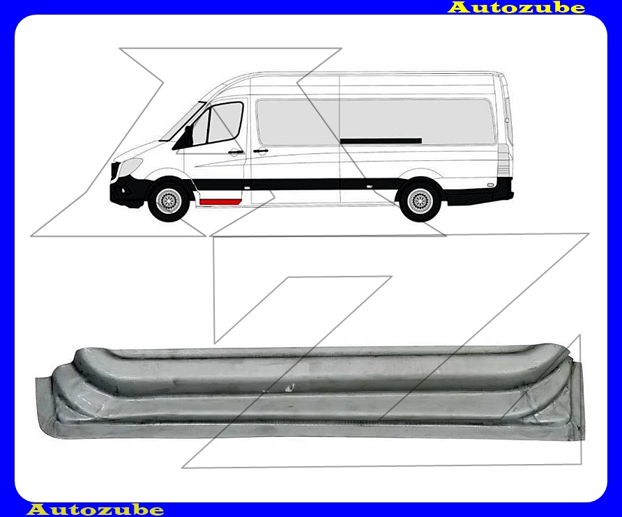 Ajtóváz alsó rész bal első (10cm) (belső javítólemez) {POTRYKUS} Ajtóváz alsó rész bal első (10cm) (belső javítólemez) {POTRYKUS}