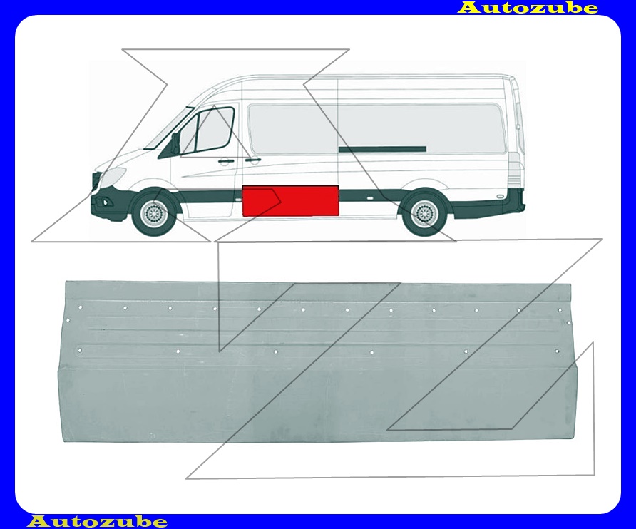 Tolóajtó alsó rész jobb oldal (1510x480mm) (külső javítólemez) {POTRYKUS} Tolóajtó alsó rész jobb oldal (1510x480mm) (külső javítólemez) {POTRYKUS}