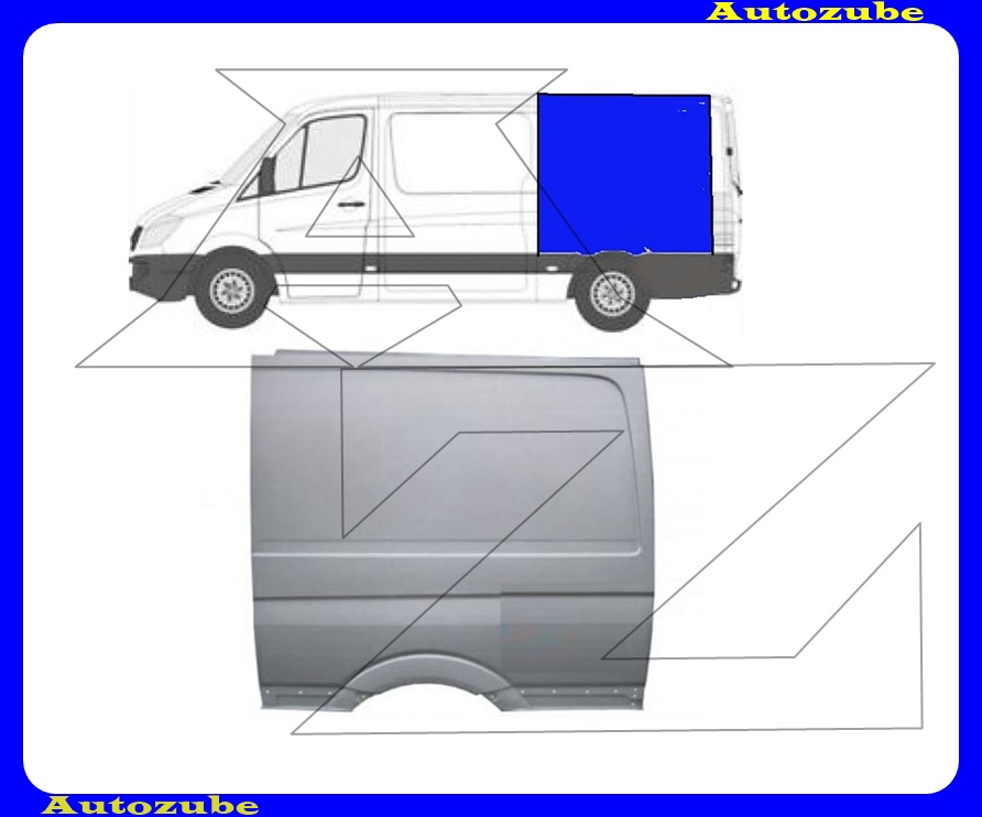 Hátsó sárvédő felső rész bal (tetőig) Hátsó sárvédő felső rész bal (tetőig)