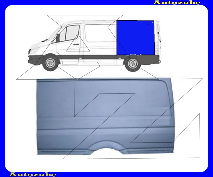 Hátsó sárvédő hátsó felső rész bal (tetőig) Hátsó sárvédő hátsó felső rész bal (tetőig)