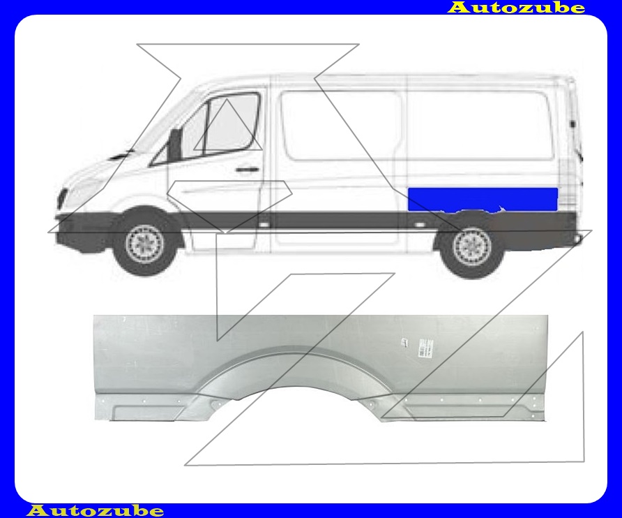 Hátsó sárvédő felső rész bal (törésig) Hátsó sárvédő felső rész bal (törésig)