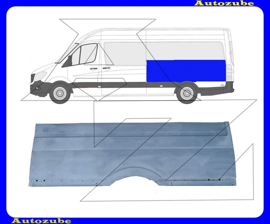 Hátsó sárvédő hátsó felső rész bal (üvegig) Hátsó sárvédő hátsó felső rész bal (üvegig)