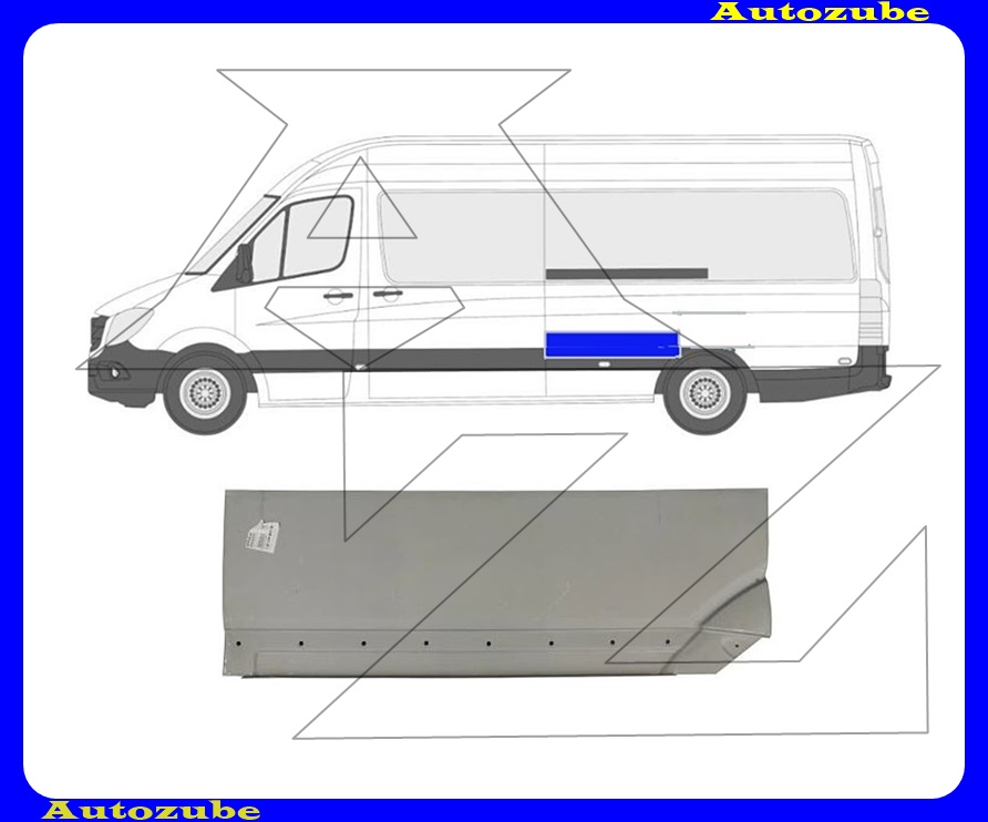 Hátsó sárvédő hátsó felső első rész bal Hátsó sárvédő hátsó felső első rész bal