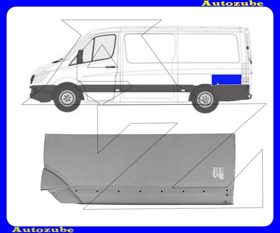 Hátsó sárvédő hátsó felső rész bal Hátsó sárvédő hátsó felső rész bal