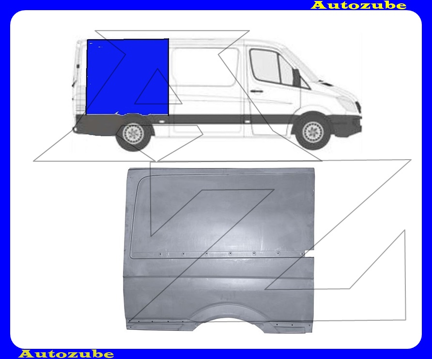 Hátsó sárvédő felső rész jobb (tetőig) Hátsó sárvédő felső rész jobb (tetőig)