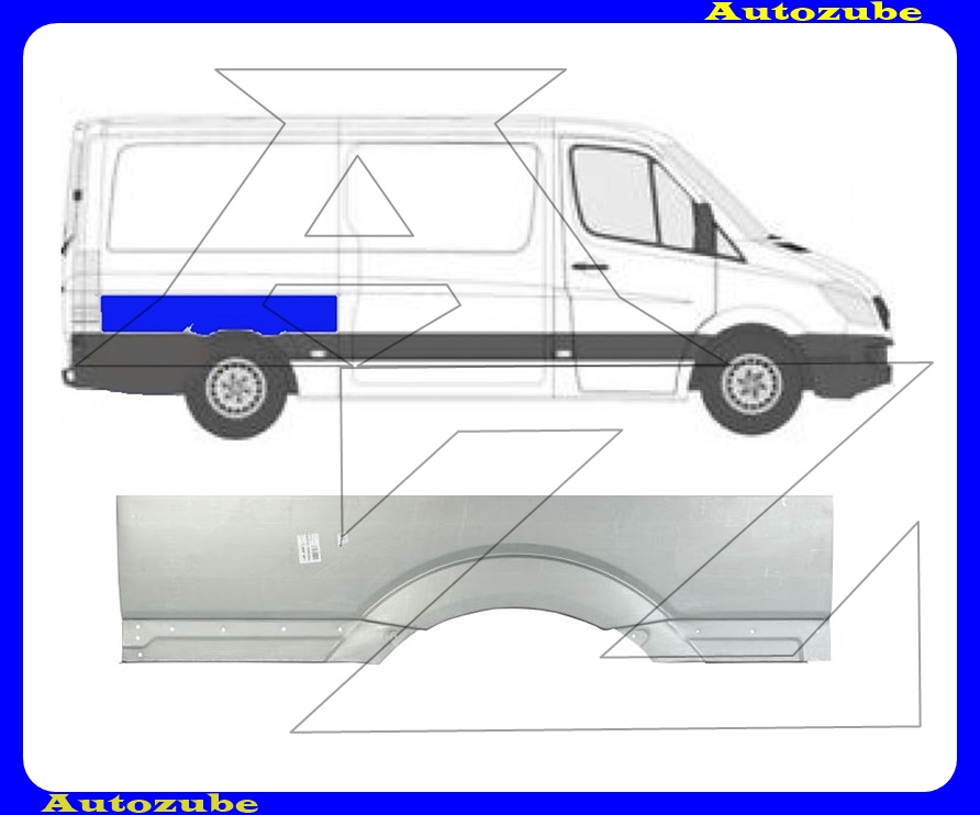 Hátsó sárvédő felső rész jobb (törésig) Hátsó sárvédő felső rész jobb (törésig)