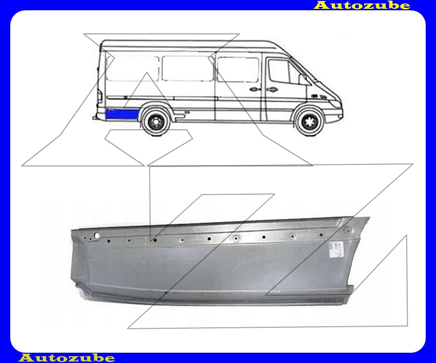 Hátsó sárvédő hátsó rész jobb (118cm) Hátsó sárvédő hátsó rész jobb (118cm)