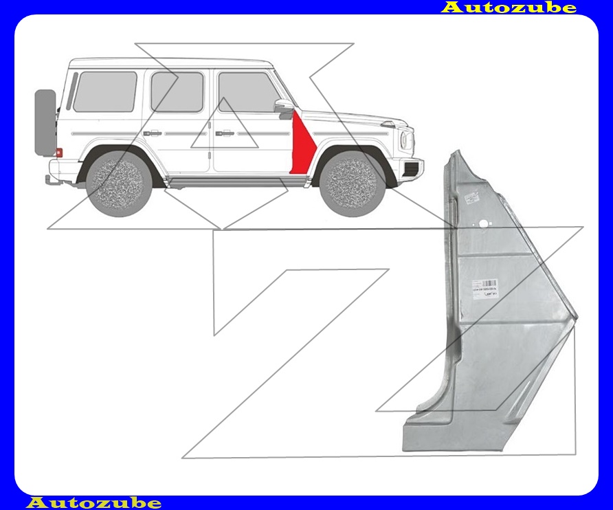Első sárvédő hátsó rész jobb Első sárvédő hátsó rész jobb