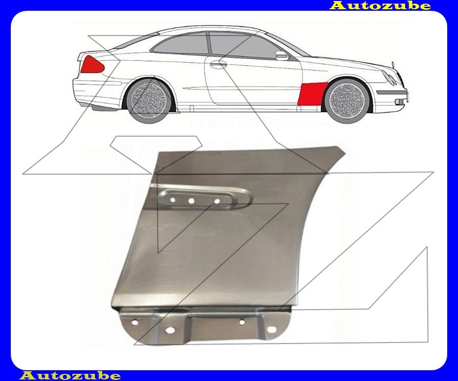Első sárvédő hátsó rész jobb (külső javítólemez) {KLOKKERHOLM} Első sárvédő hátsó rész jobb (külső javítólemez) {KLOKKERHOLM}