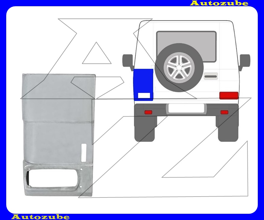 Hátó saroklemez bal alsó (külső javítólemez) {POTRYKUS}