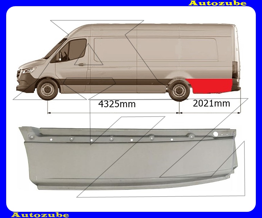 Hátsó sárvédő hátsó rész bal (139cm) Hátsó sárvédő hátsó rész bal (139cm)