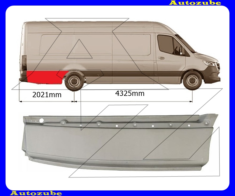 Hátsó sárvédő hátsó rész jobb (139cm) Hátsó sárvédő hátsó rész jobb (139cm)