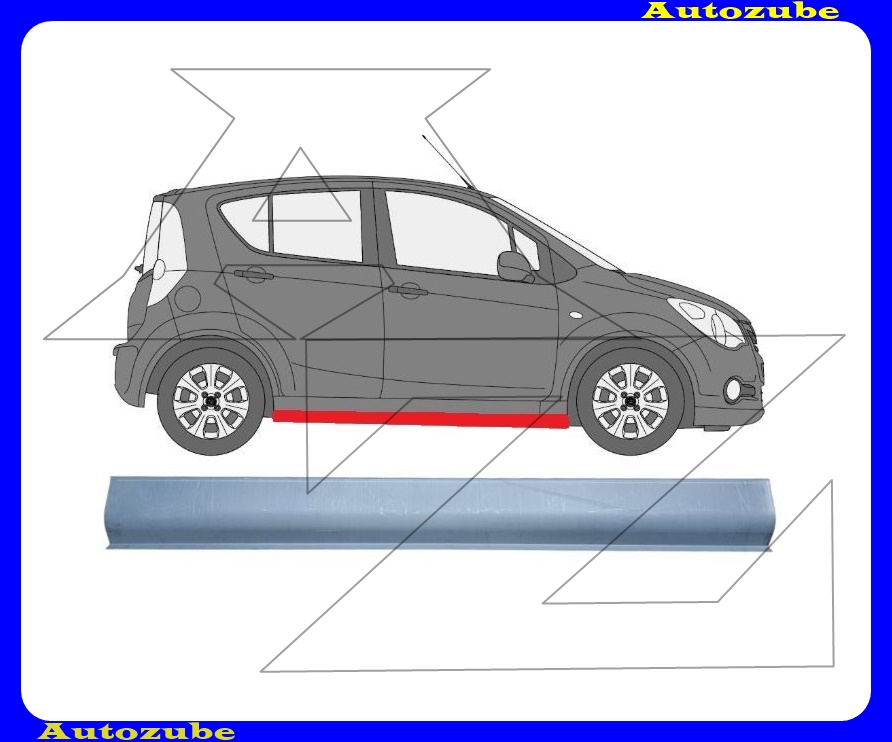 Küszöb alsó rész, oldalfüggetlen (külső javítólemez) {POTRYKUS}