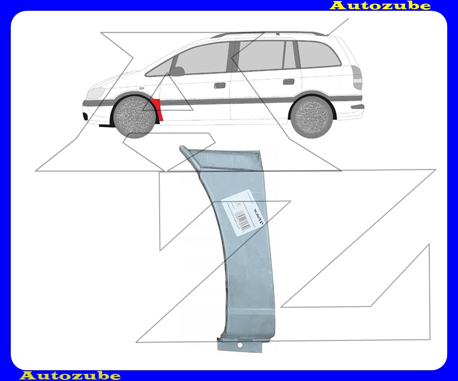 Első sárvédő hátsó alsó rész bal (javítólemez) {POTRYKUS} Első sárvédő hátsó alsó rész bal (javítólemez) {POTRYKUS}
