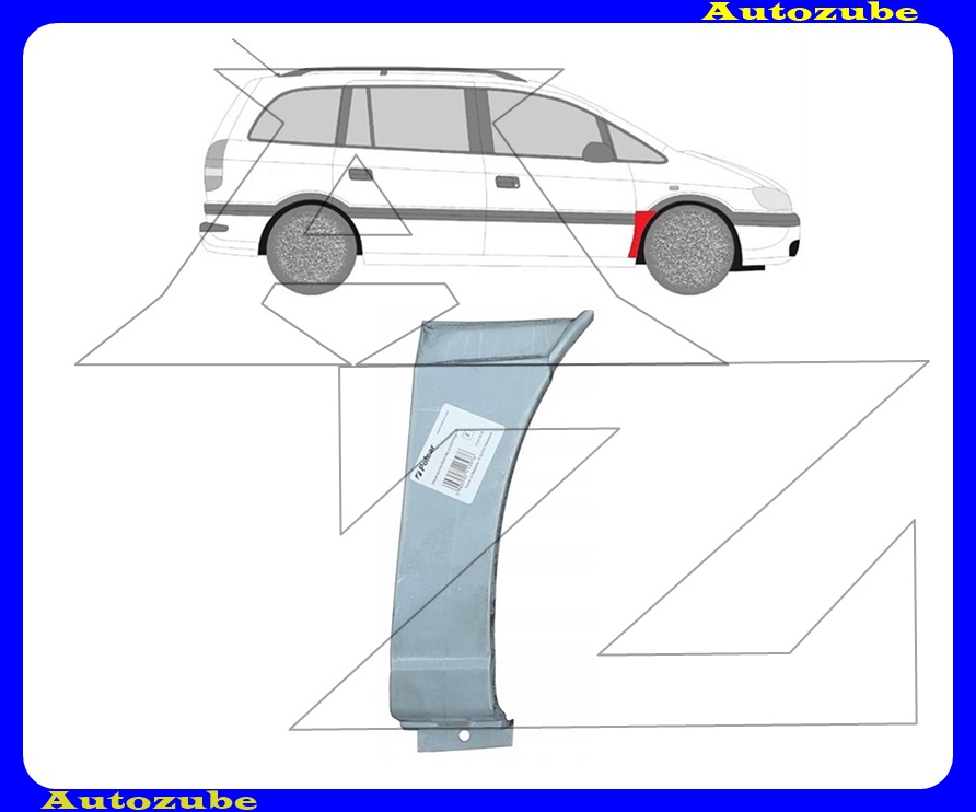 Első sárvédő hátsó alsó rész jobb (javítólemez) {POTRYKUS} Első sárvédő hátsó alsó rész jobb (javítólemez) {POTRYKUS}