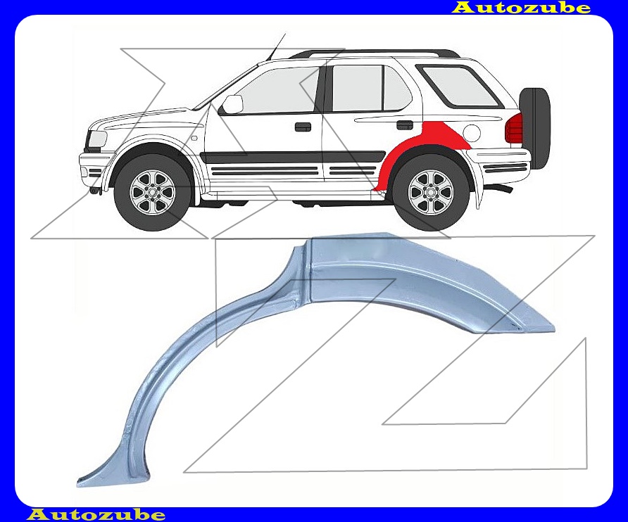 Hátsó sárvédő javítóív bal Hátsó sárvédő javítóív bal