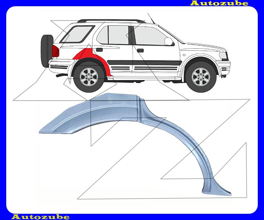 Hátsó sárvédő javítóív jobb Hátsó sárvédő javítóív jobb