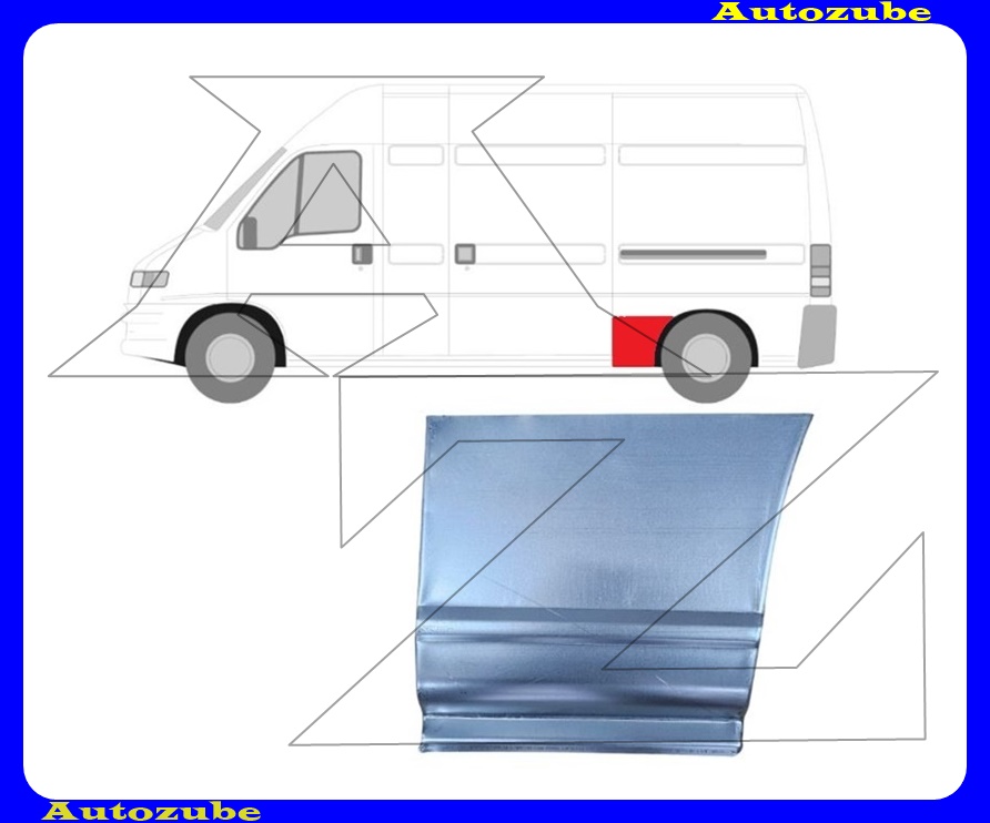 Hátsó sárvédő első rész bal 