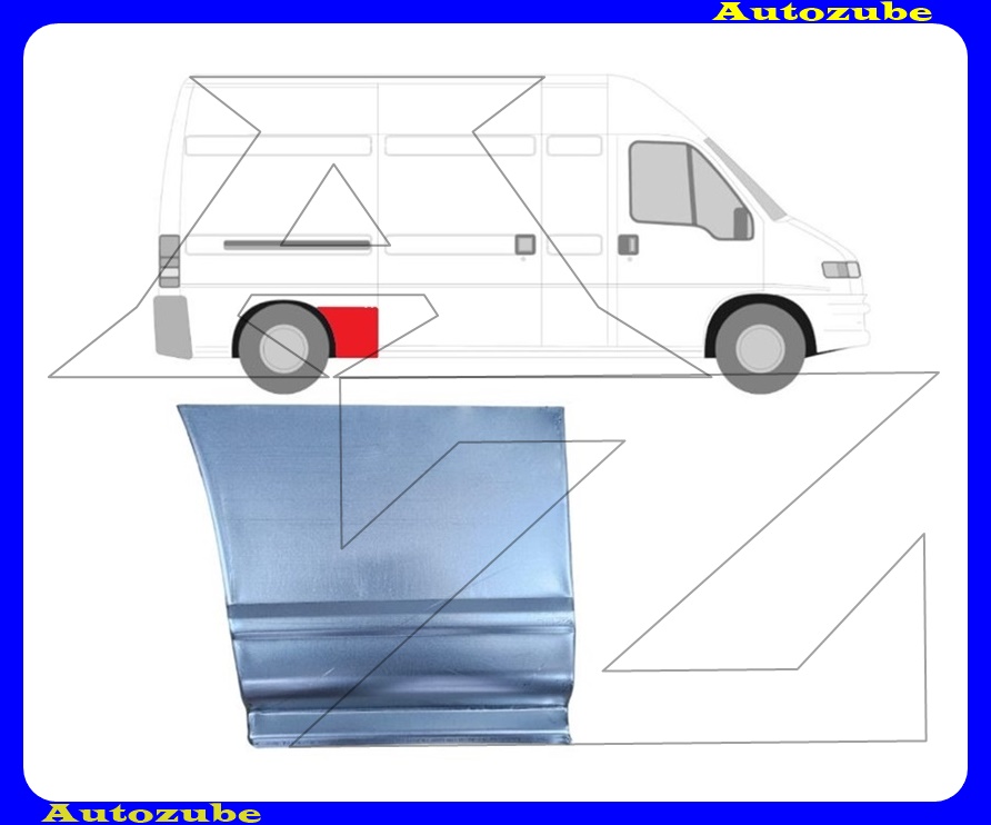 Hátsó sárvédő első rész jobb 