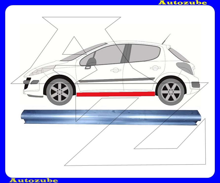 Küszöb alsó rész bal, 1850mm (külső javítólemez) {POTRYKUS} Küszöb alsó rész bal, 1850mm (külső javítólemez) {POTRYKUS}