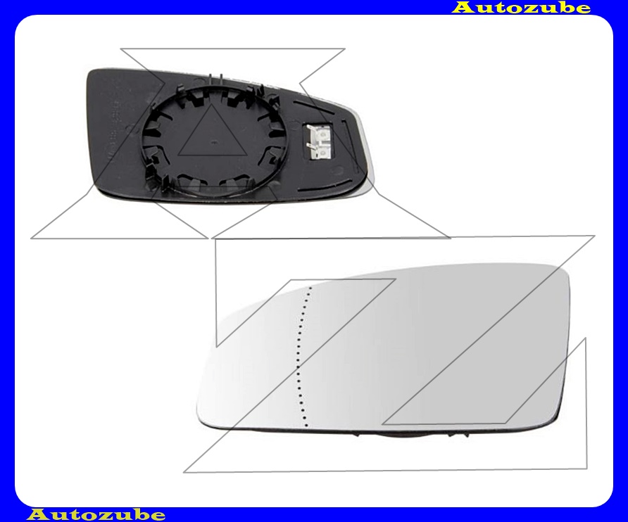 Visszapillantó tükörlap bal, fűthető-aszférikus (tartólappal) Visszapillantó tükörlap bal, fűthető-aszférikus (tartólappal)
