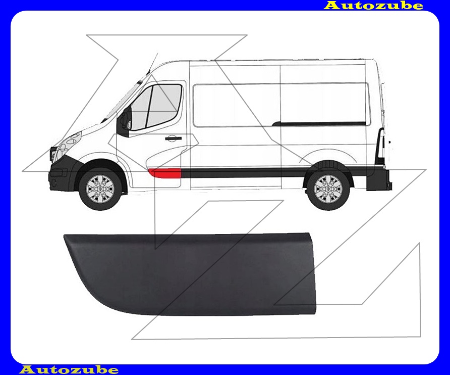 Ajtódíszléc bal első, fekete Ajtódíszléc bal első, fekete